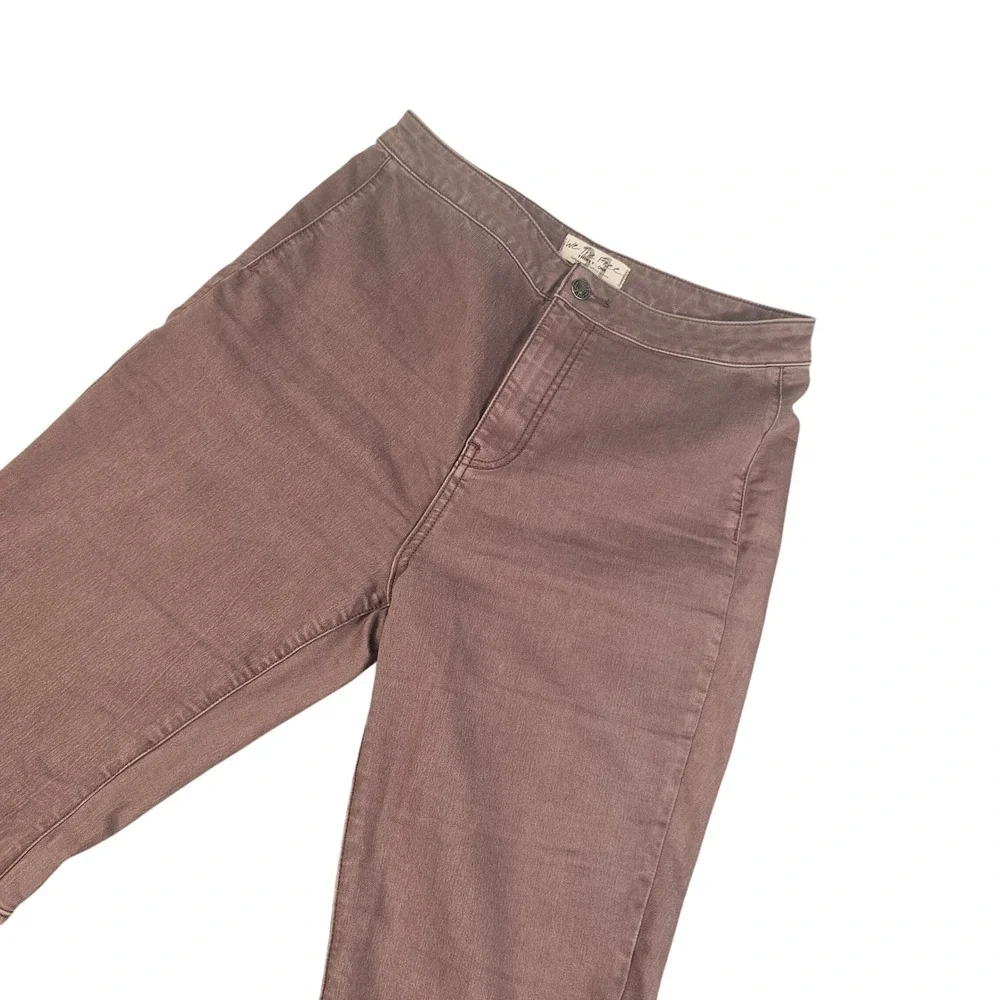 We The Free Free People Just Float On Flare Jeans Brown  High Rise  31 Raw Hem
